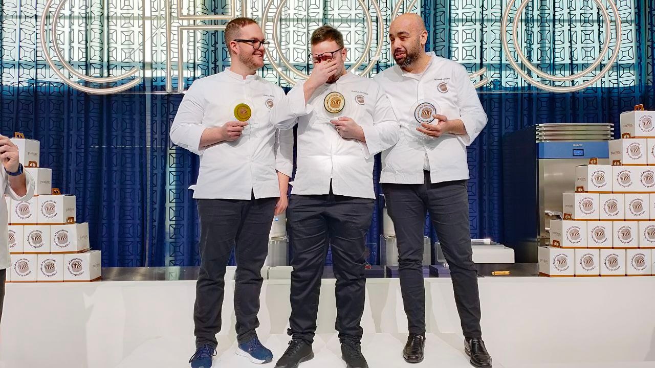 I primi tre finalisti per la categoria Panettone al cioccolato.