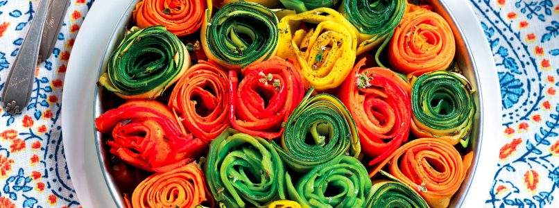 Ricetta Boccioli multicolore in teglia